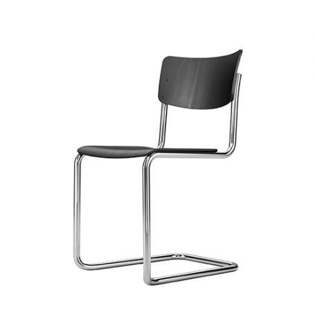 S 43 Chair, Black, beech stained - Thonet - Mart Stam - Furniture by Designcollectors