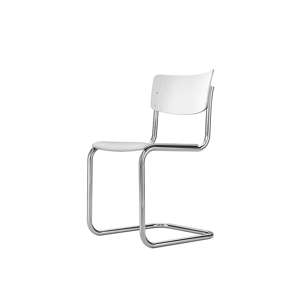 S 43 Chair, Pure white, lacquered - Thonet - Mart Stam - Outlet - Furniture by Designcollectors