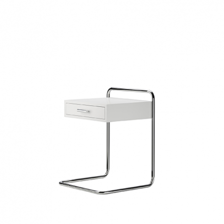 B 117 Side Table (with drawer), White, Lacquered beech - Thonet - Thonet Design Team - Tables - Furniture by Designcollectors