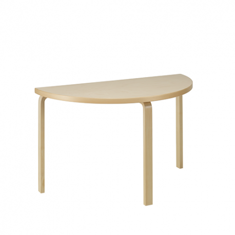 95 Table half-round, Birch Veneer - artek - Alvar Aalto - Accueil - Furniture by Designcollectors
