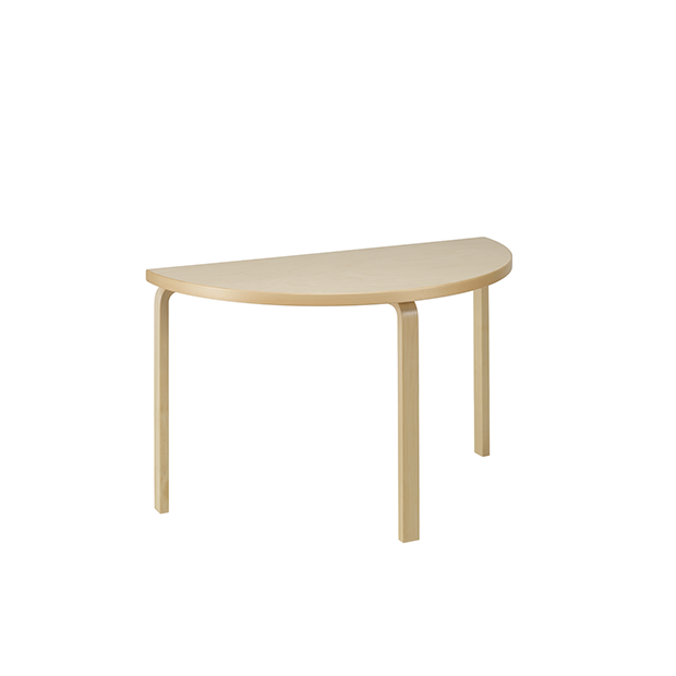 95 Table half-round, Birch Veneer - Artek - Alvar Aalto - Accueil - Furniture by Designcollectors