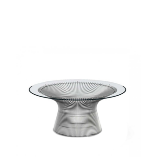 Platner Coffee Table, Clear Glass