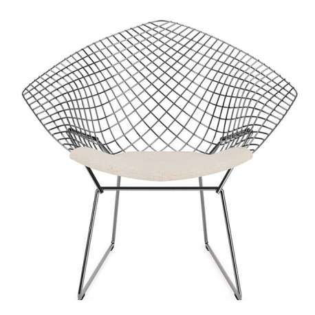 Bertoia Diamond Armstoel zonderbekleding, chrome - Knoll - Harry Bertoia - Stoelen - Furniture by Designcollectors