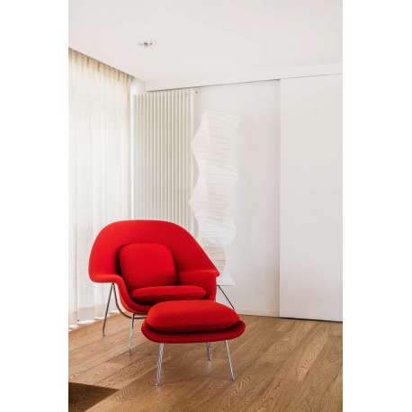 Womb Chair Relax, Chrome, Fire red - Knoll - Eero Saarinen - Chaises - Furniture by Designcollectors