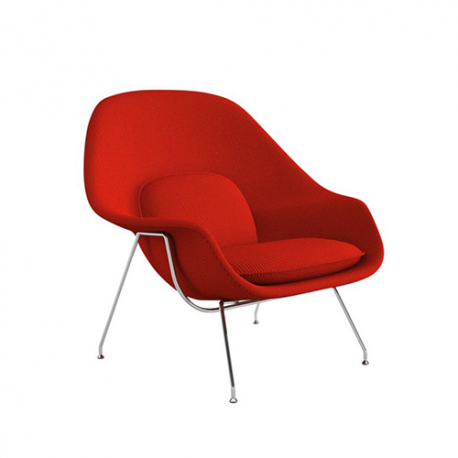 Womb Chair Relax, Chrome, Fire red - Knoll - Eero Saarinen - Furniture by Designcollectors