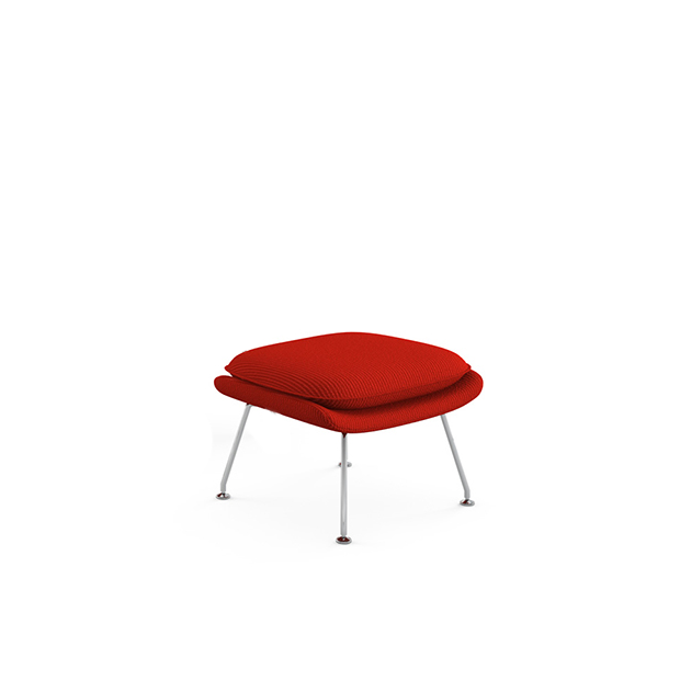 Womb Chair Relax Ottoman Fire Red - Knoll - Eero Saarinen - Zitbanken en krukjes - Furniture by Designcollectors