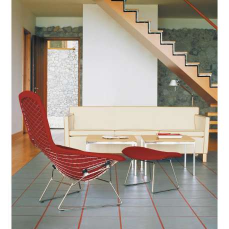 Bertoia High Back Ottoman, Capraia Sky/blue - Knoll - Harry Bertoia - Chaises - Furniture by Designcollectors