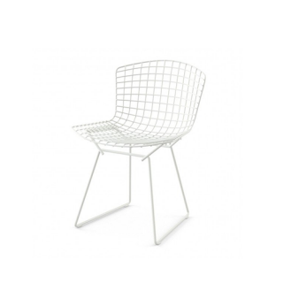 Bertoia Side Chair, White rilsan (outdoor)