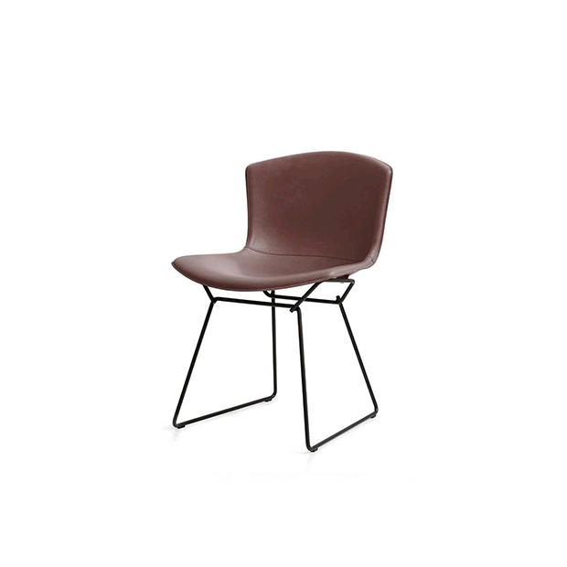 Bertoia Side Chair in cowhide, Painted Black, Dark Brown - Knoll - Harry Bertoia - Chairs - Furniture by Designcollectors