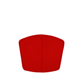 Bertoia seat pad for side chair and stools, Tonus Bright Red