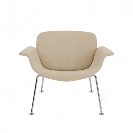 KN04 Armchair, Chrome legs, Tonus Sand - Knoll - Piero Lissoni - Furniture by Designcollectors