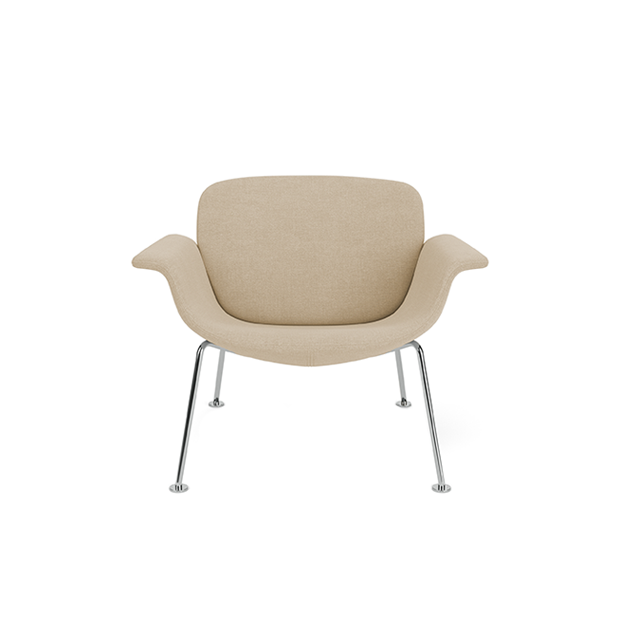 KN04 Armchair, Chrome legs, Tonus Sand - Knoll - Piero Lissoni - Lounge Chairs & Club Chairs - Furniture by Designcollectors