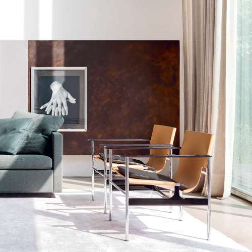 Pollock Armchair, Black, Natural cowhide, Velluto Pelle leather - Knoll - Charles Pollock - Chairs - Furniture by Designcollectors