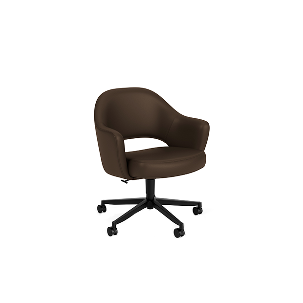 Saarinen Conference Armchair Swivel/Tilt, Expresso - Knoll - Eero Saarinen - Chairs - Furniture by Designcollectors
