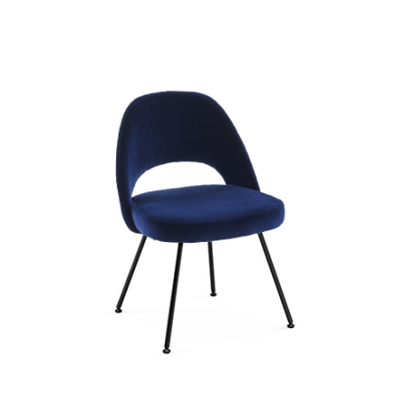 Saarinen Conference Chair, Black metal legs, EVA night blue - Knoll - Furniture by Designcollectors