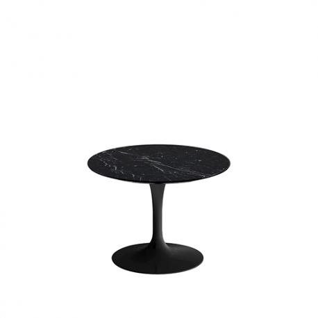 Saarinen Low Round Tulip Table, Nero Marquina Marble (H36, D51) - Knoll - Eero Saarinen - Tables - Furniture by Designcollectors