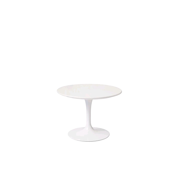 Saarinen Low Round Tulip Table, Outdoor White (H36, D51) - Knoll - Eero Saarinen - Tables - Furniture by Designcollectors