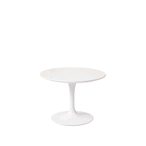 Saarinen Low Round Tulip Tafel, Outdoor White (H36, D51) - Knoll - Eero Saarinen - Tafels - Furniture by Designcollectors