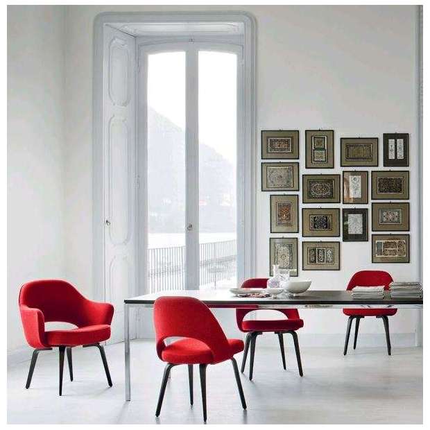 Saarinen Conference Chair, Ebonized wooden legs, Alpaca Ice - Knoll - Eero Saarinen - Chairs - Furniture by Designcollectors