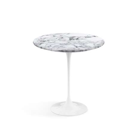 Saarinen Low Round Tulip Table, Arabescato Marble (H51, D51) - Knoll - Eero Saarinen - Furniture by Designcollectors