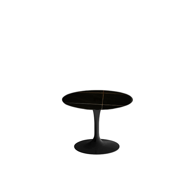 Saarinen Low Round Tulip Table, Sahara Noir Marble (H36, D51) - Knoll - Eero Saarinen - Tafels - Furniture by Designcollectors