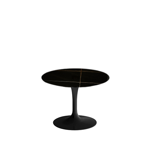 Saarinen Low Round Tulip Table, Sahara Noir Marble (H36, D51) - Knoll - Eero Saarinen - Tables - Furniture by Designcollectors