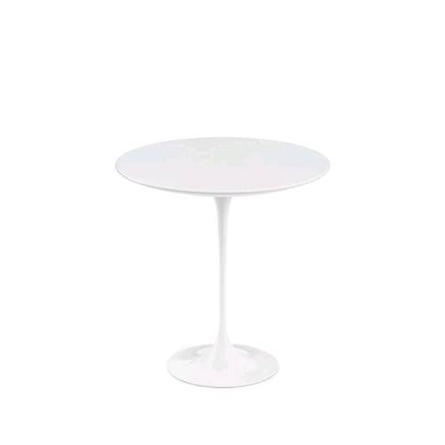 Saarinen Low Round Tulip Table, Outdoor White (H51, D51) - Knoll - Eero Saarinen - Tables - Furniture by Designcollectors
