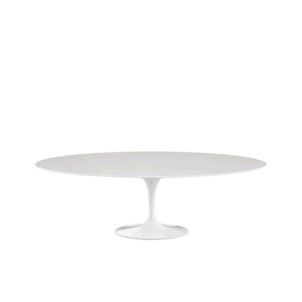 Saarinen Oval Tulip Dining table, White Laminate (H73, L244) - Knoll - Eero Saarinen - Dining Tables - Furniture by Designcollectors