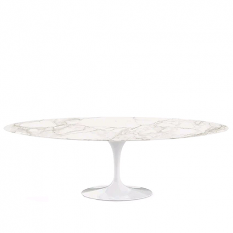 Saarinen Oval Tulip Dining table, Calacatta Marble (H73, L244) - Knoll - Eero Saarinen - Furniture by Designcollectors