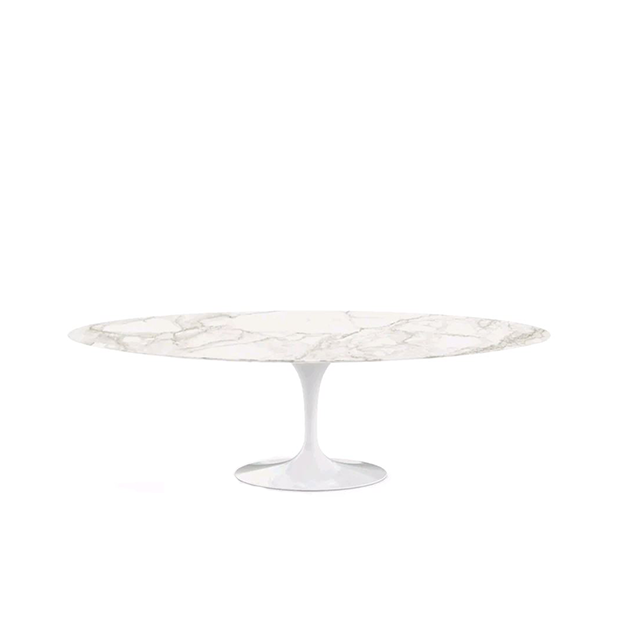 Saarinen Oval Tulip Dining table, Calacatta Marble (H73, L244) - Knoll - Eero Saarinen - Dining Tables - Furniture by Designcollectors