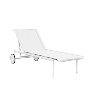 Schultz Adjustable Chaise Longue 1966 Outdoor, White