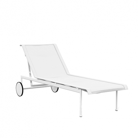 White Chaise Lounge Adjustable 