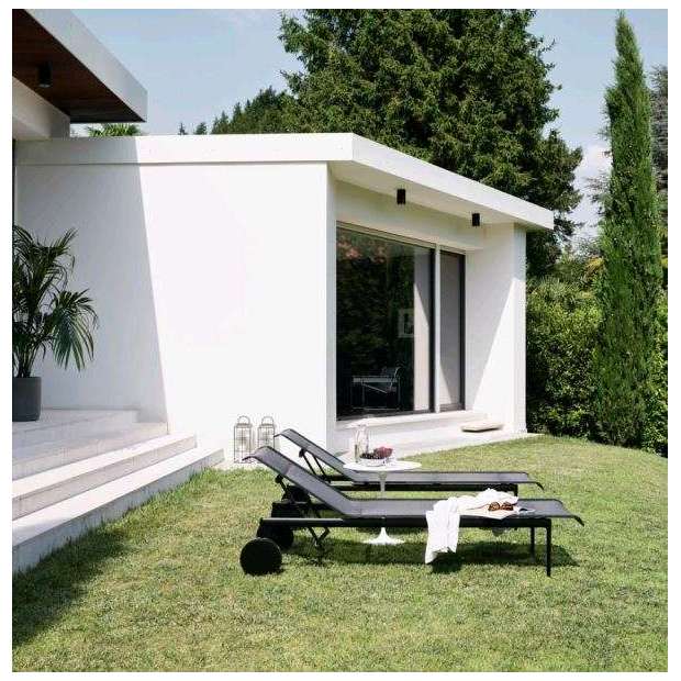 Schultz Adjustable Chaise Longue 1966 Outdoor, Black - Knoll - Richard Schultz - Extérieur - Furniture by Designcollectors