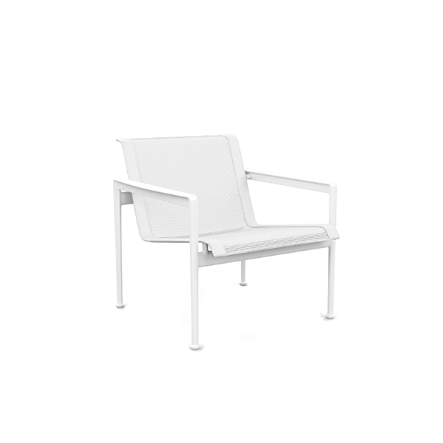 Schultz Longue Chair 1966 with arms, White - Knoll - Richard Schultz - Outdoor - Furniture by Designcollectors