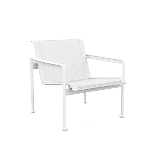 Schultz Longue Chair 1966 with arms, White - Knoll - Richard Schultz - Extérieur - Furniture by Designcollectors