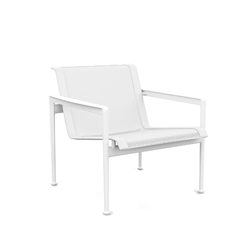 Schultz Longue Chair 1966 with arms, White - Knoll - Richard Schultz - Outdoor - Furniture by Designcollectors