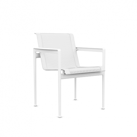 Schultz Dining Chair 1966 with arms, White - Knoll - Richard Schultz - Outdoor - Furniture by Designcollectors