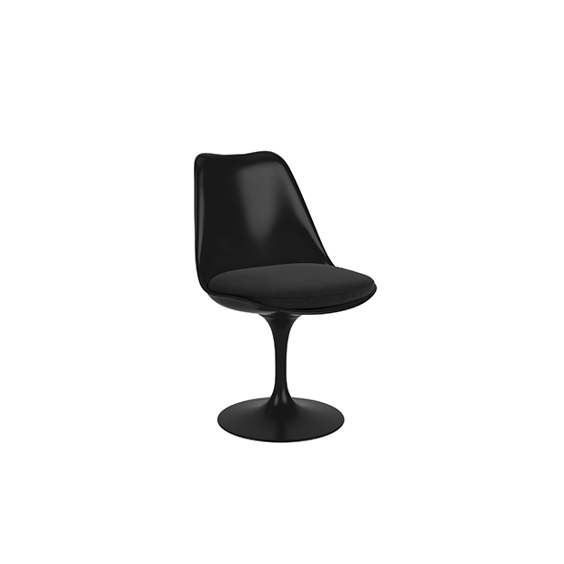 Tulip Chair black shell and base with swivel, Tonus Black - Knoll - Eero Saarinen - Chairs - Furniture by Designcollectors