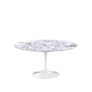 Saarinen Round Table Table à manger, Arabescato Marble (H72 D152)