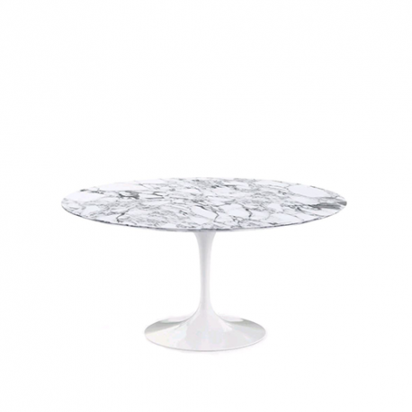 Saarinen Round Tulip Table, Arabescato Marble (H72 D152) - Knoll - Eero Saarinen - Furniture by Designcollectors