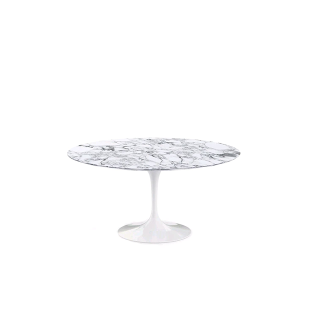Saarinen Round Table Table à manger, Arabescato Marble (H72 D152) - Knoll - Eero Saarinen - Tables - Furniture by Designcollectors