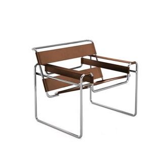 Wassily Lounge Chair, Light brown cowhide