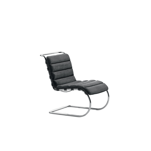 MR Armless chair - Bauhaus Edition, Black, Ferro - Knoll - Ludwig Mies van der Rohe - Outlet - Furniture by Designcollectors