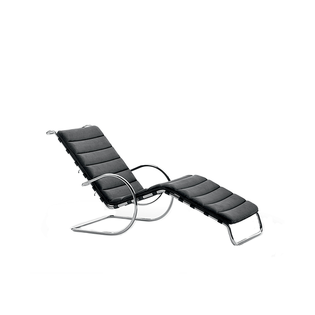 MR Adjustable chaise longue - Bauhaus Edition, Black, Ferro - Knoll - Ludwig Mies van der Rohe - Meubelen - Furniture by Designcollectors