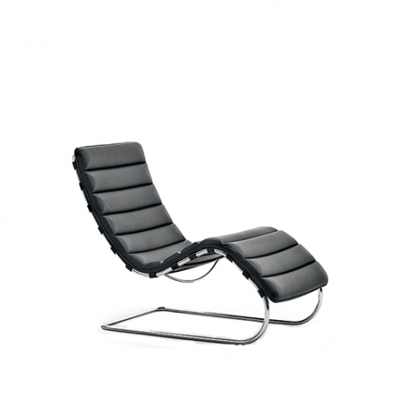 MR Chaise longue - Bauhaus Edition, Black, Ferro - Knoll - Ludwig Mies van der Rohe - Mobilier - Furniture by Designcollectors