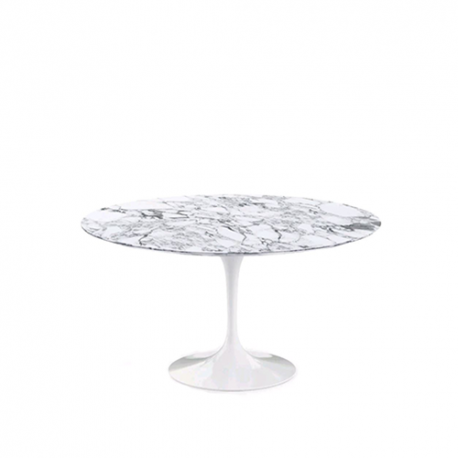 Saarinen Round Tulip Table, Statuarietto Marble (H72 D137) - Knoll - Furniture by Designcollectors