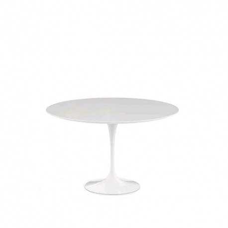 Saarinen Round Tulip Table, White Laminate (H72 D120) - Knoll - Dining Tables - Furniture by Designcollectors