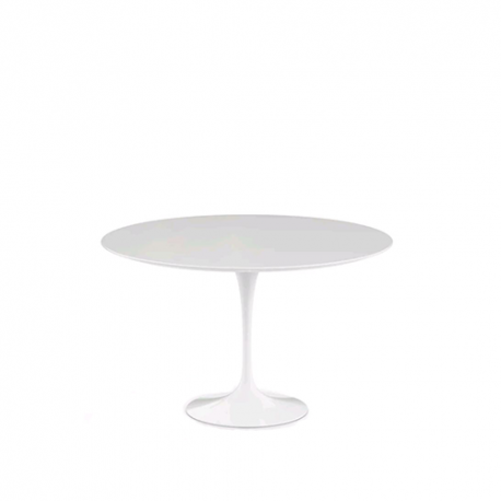 Saarinen Round Tulip Table, White Laminate (H72 D120) - Furniture by Designcollectors