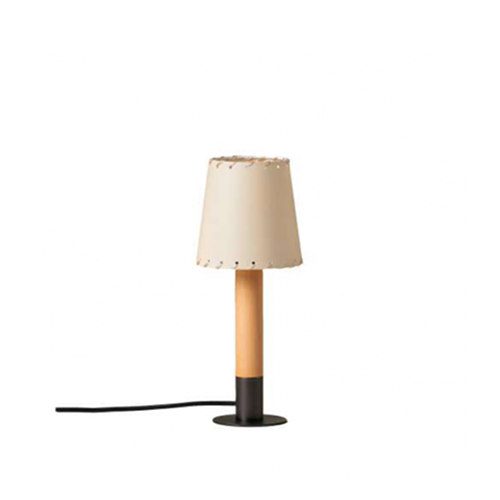 Basica Minima, Stitched Beige parchment - Santa & Cole - Santa & Cole Team - Lampes de Table - Furniture by Designcollectors