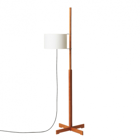 TMM Floor Lamp, Cherry, White - Santa & Cole - Miguel Milá - Furniture by Designcollectors